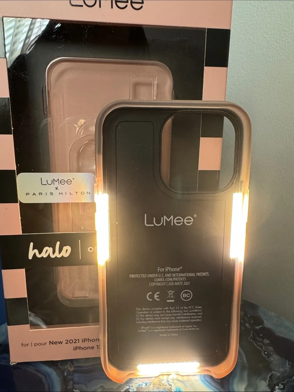 LuMee x Paris Hilton Halo Holographic Iridescent iPhone 12/12Pro Case
